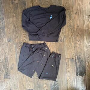 Pink Rose Women's  Navy Sweatshirt and Pants Size M